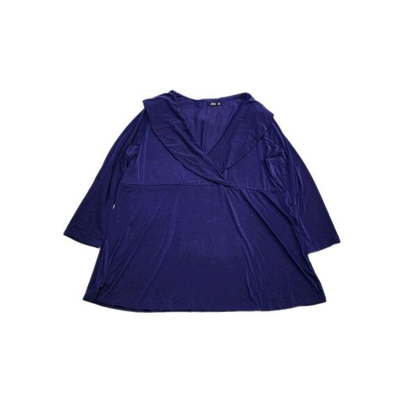 Lily by Firmiana Womens Purple Tunic Top Long Sleeve Size 4X Plus Pretty Vintage - Picture 2 of 9